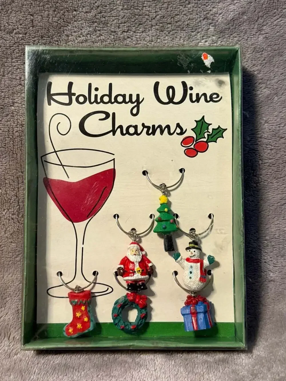 East West Distributing Co. Holiday Wine Charms Set of 6